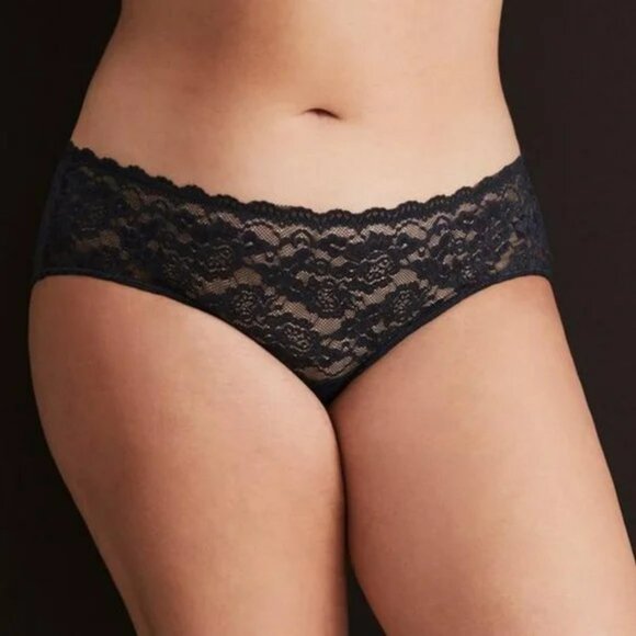 Torrid NWT Simply Lace Cageback Hipster Panty in Harbour Grey 2/2X - Picture 4 of 5